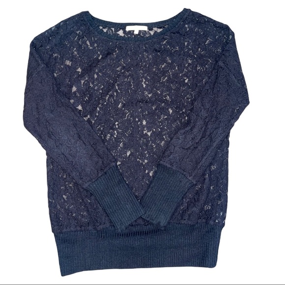 Mystree Women’s Black Lace Sweater Size Medium - Picture 2 of 5